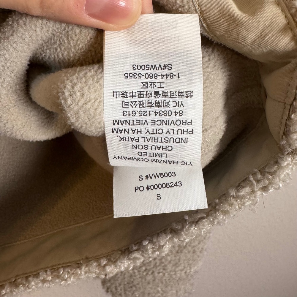 Vuori Sycamore Oversized Short Cozy Sherpa Jacket Shacket Dark Salt Women's S - Picture 7 of 9